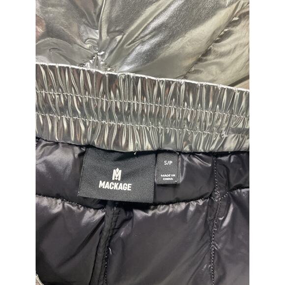 Mackage 'Aeryn' Silver Metallic Down Ski Pants Size S - Picture 4 of 5